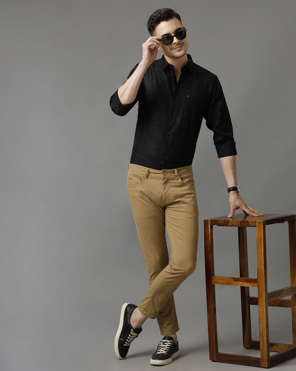 Black Patterned Shirt