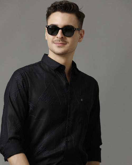 Black Patterned Shirt