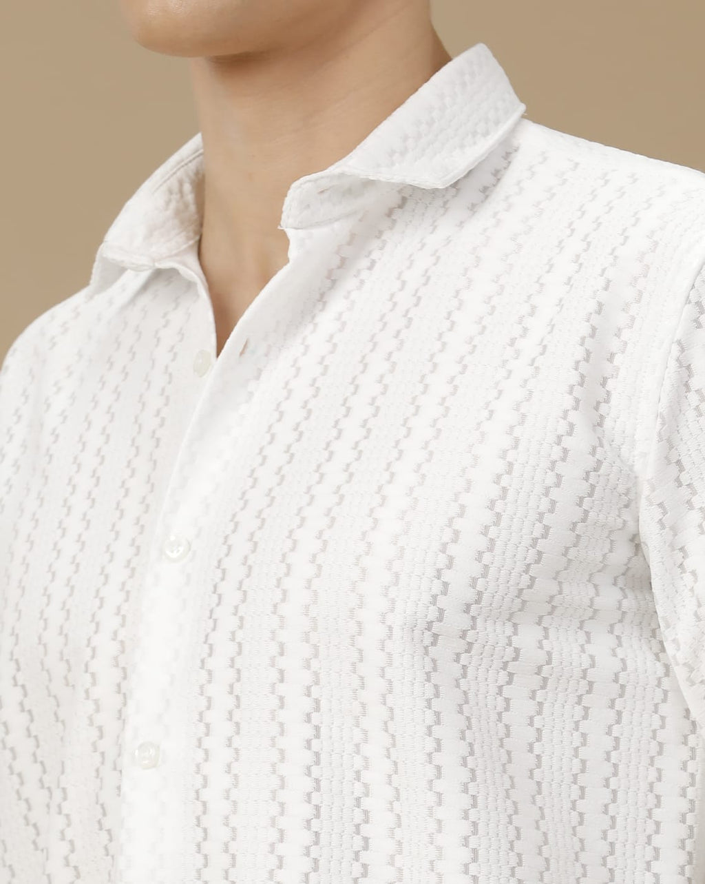 White Patterned Shirt