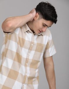 Beige Checkes Shirt