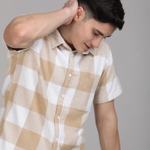 Beige Checkes Shirt